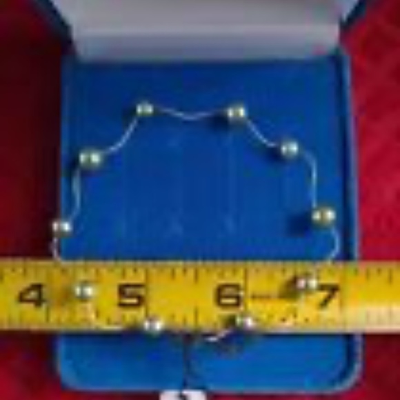 Beautiful Fine .585 14K YG & Pistachio Pearl ADI PAZ Wavy Wire Bracelet - Picture 10 of 10